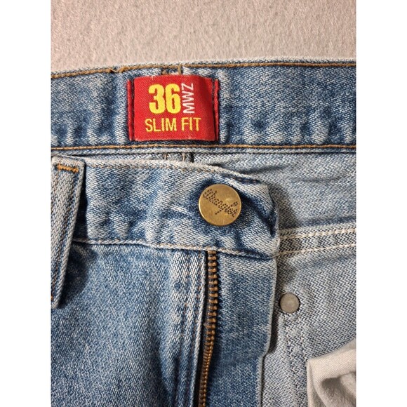 Wrangler Cowboy Cut Men’s Jeans 30x34 Slim Fit Blue Denim 36MWZ Stretch Western - Picture 9 of 13